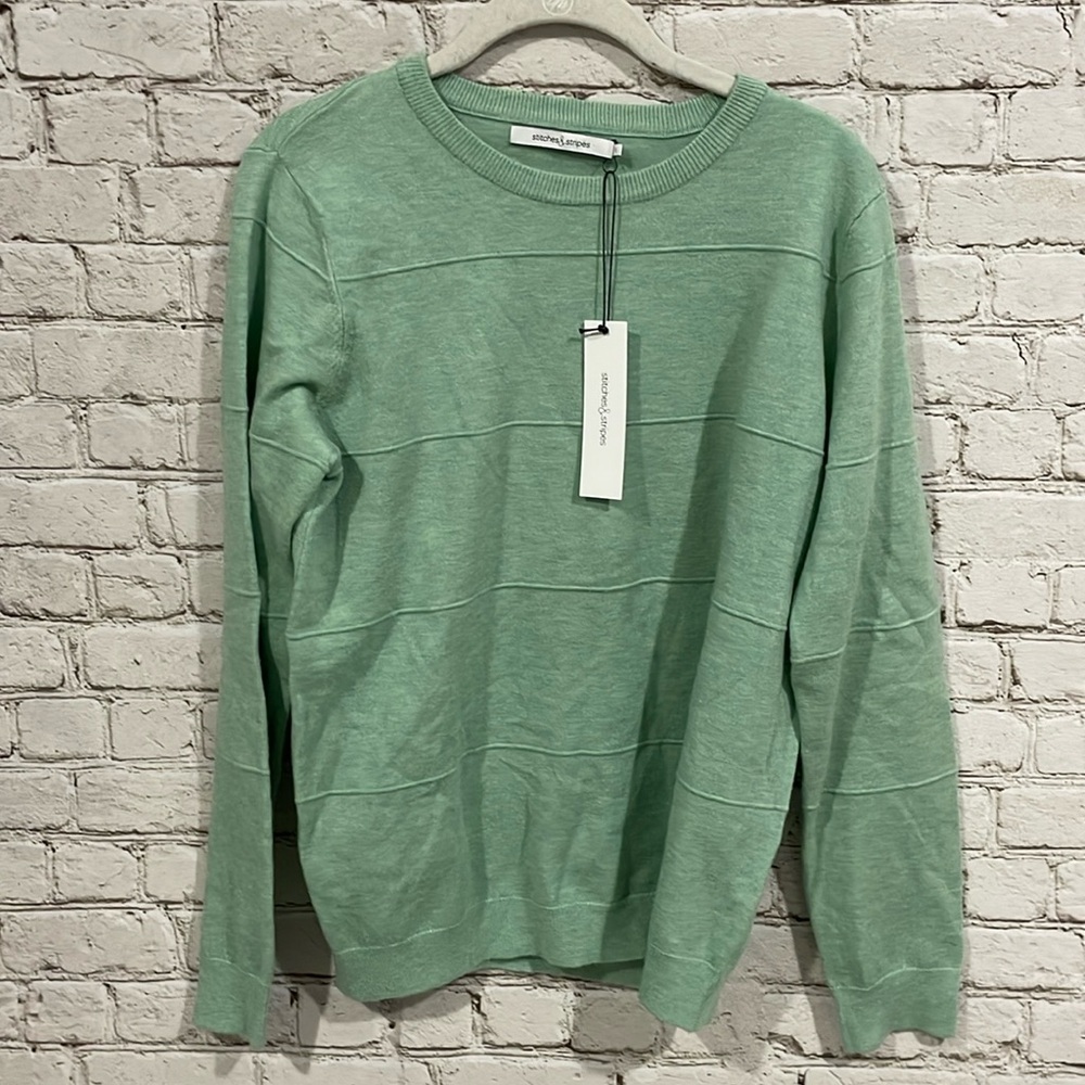 Stiches & Stripes Bardi Textured Crew Neck Pullover Medium